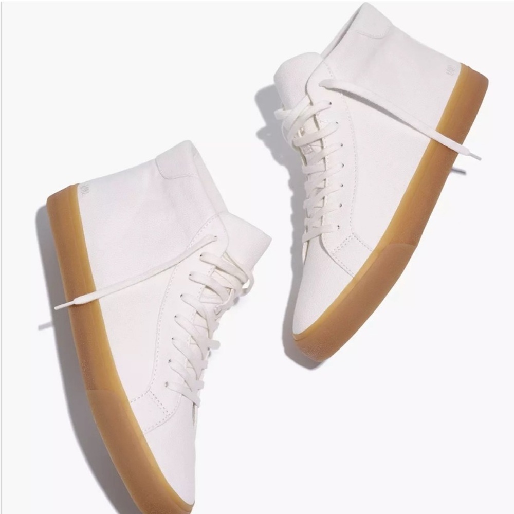 Madewell Sidewalk High-Top Canvas Sneakers